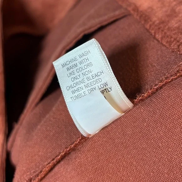 NWOT rusty orange corduroy shacket, Croft & Barrow size XL - Picture 9 of 12